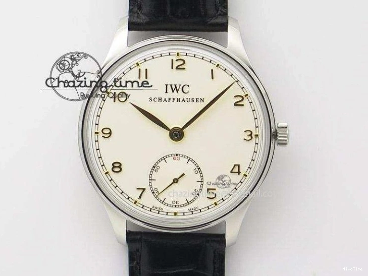 MIROTIME 0207 Compact Portuguese IW545409 RG ZF 1:1 Best Edition White Dial On Brown Leather Strap A 7336